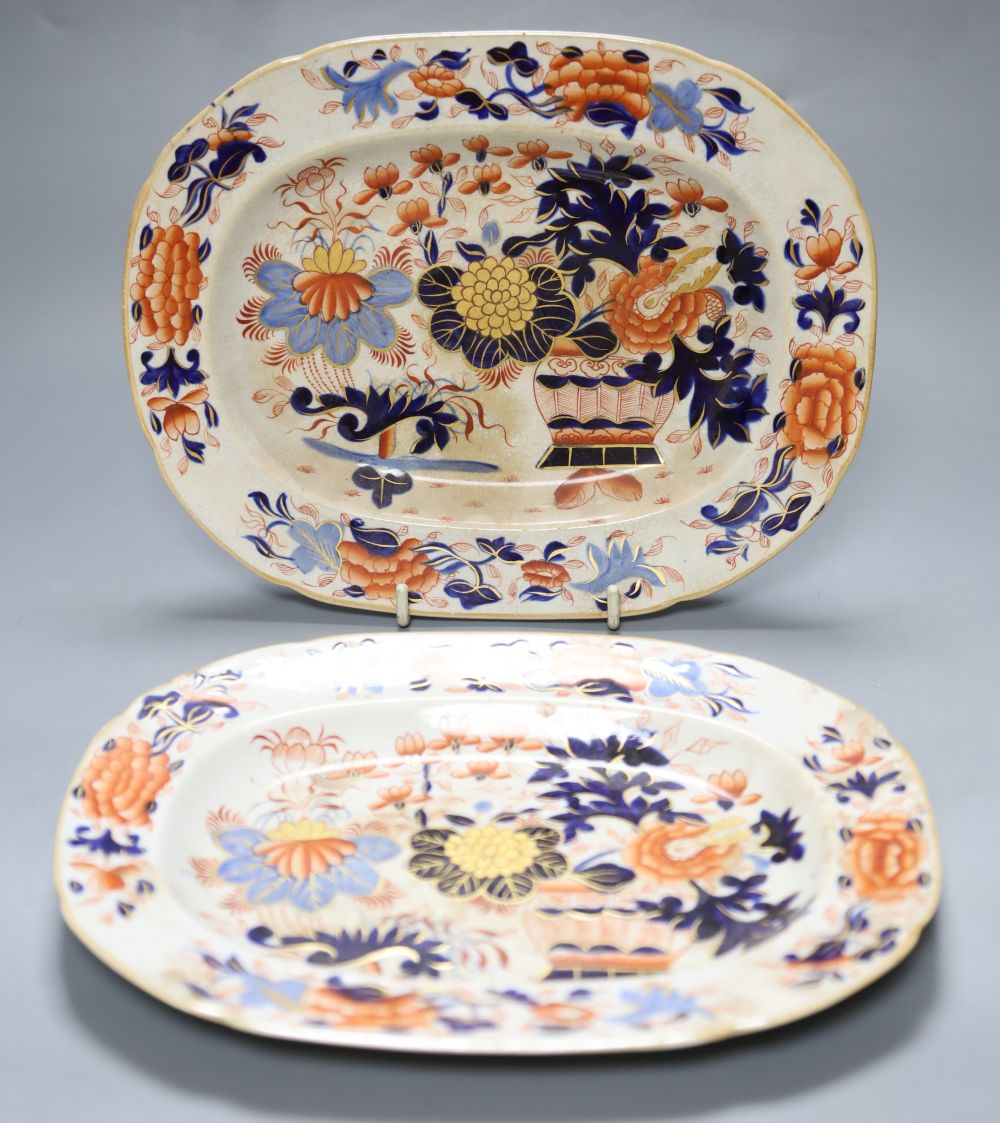 Two 19th century Ironstone dishes, length 24cm
